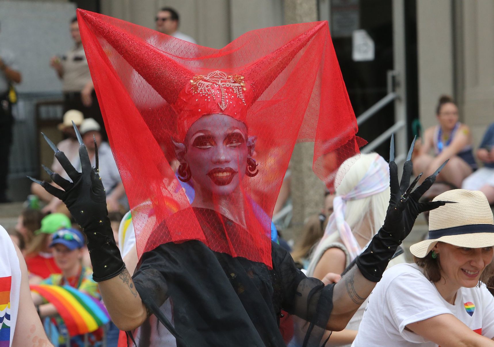 Thousands Watch the Pride Parade downtown